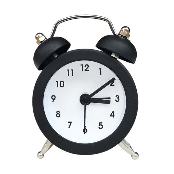 Mini Metal Alarm Clock with Silent Design for Bedroom Desktop Decoration and Time Checking