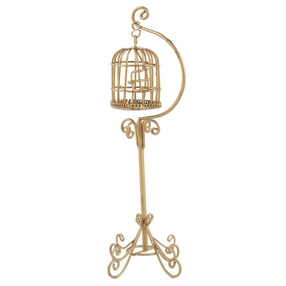Mini Metal Bird Cage Model Micro Landscape DIY Birdcage Ornament Crafts for Doll House Girls Dollhouse Decoration Gift