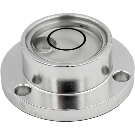 Mini Metal Bullseye Bubble Level for High Precision Tool Leveling, Circular Pocket Level Silver