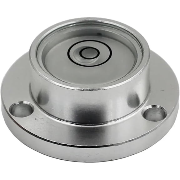 Mini Metal Bullseye Bubble Level for High Precision Tool Leveling, Circular Pocket Level Silver