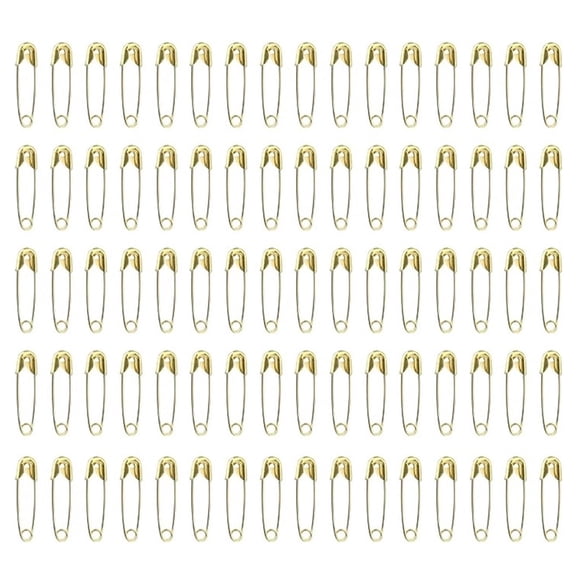 Mini Metal Clothing Accessories Trimming Fastening Clip Button Tool Tiny Sewing Craft Safety Pins, 100PCS (Gold)