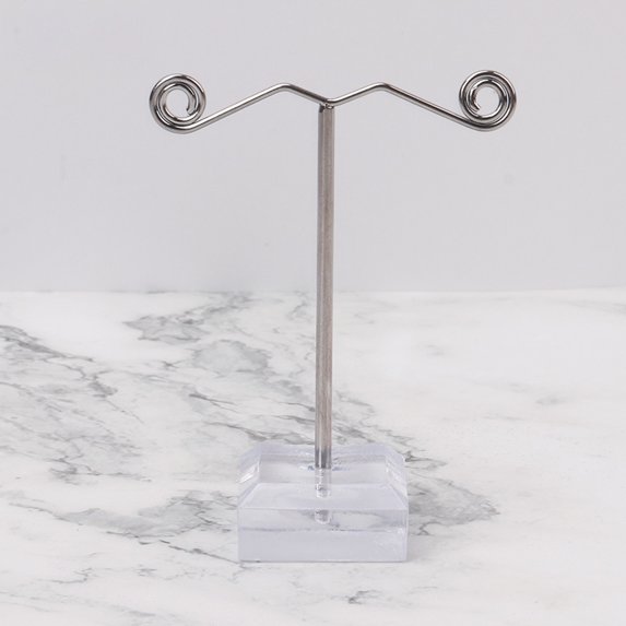 Mini Metal Earring Display Rack Acrylic Large Medium Small Size Earrings Necklace Bracelets Placement Rack Jewelry Display Stand Transparent-S