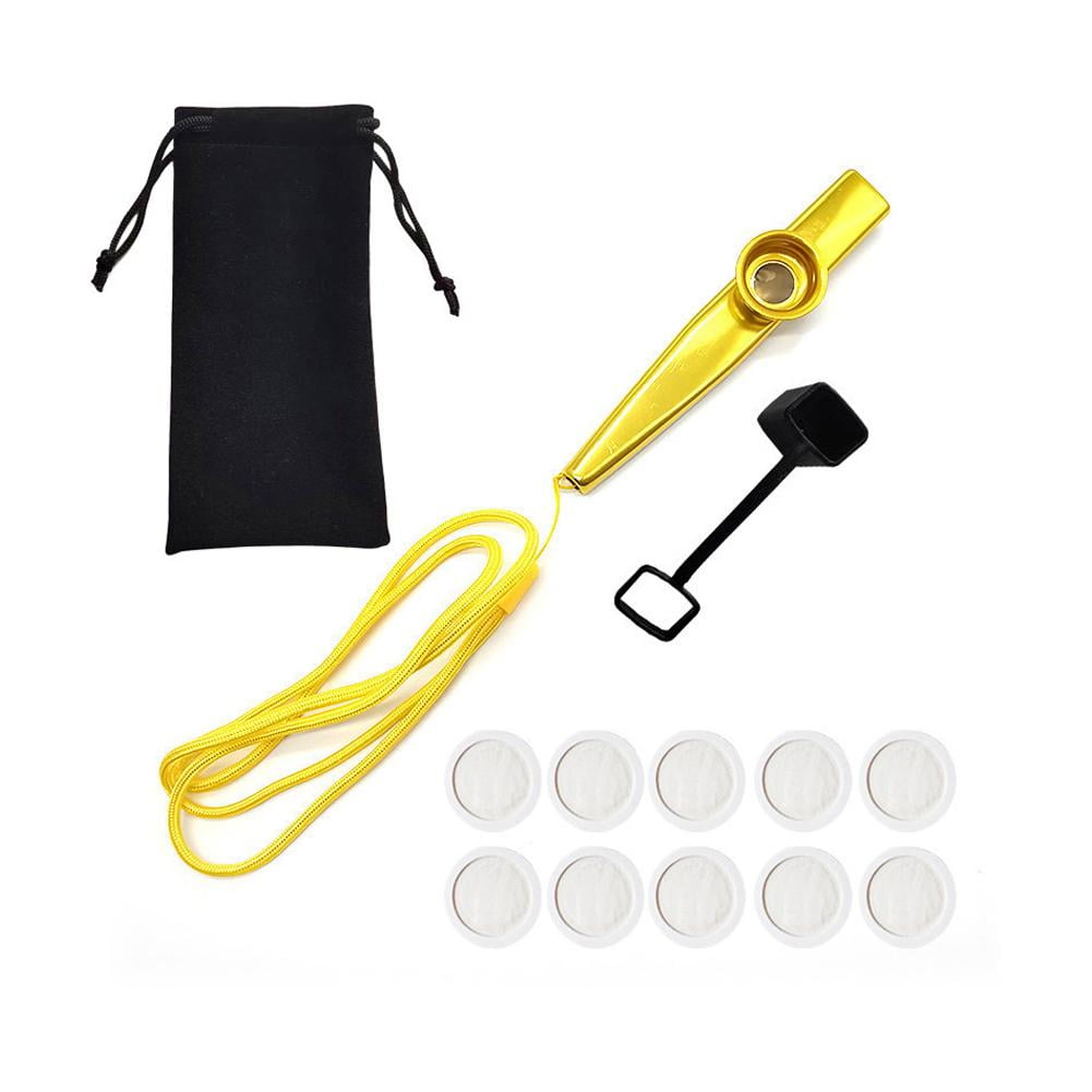 Mini Metal Kazoo with 10 Vibrating Diaphragms, Portable Wind Instrument ...