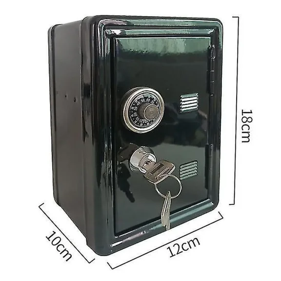 Mini Metal Safes Key Lock Children Money Bank Safe Box