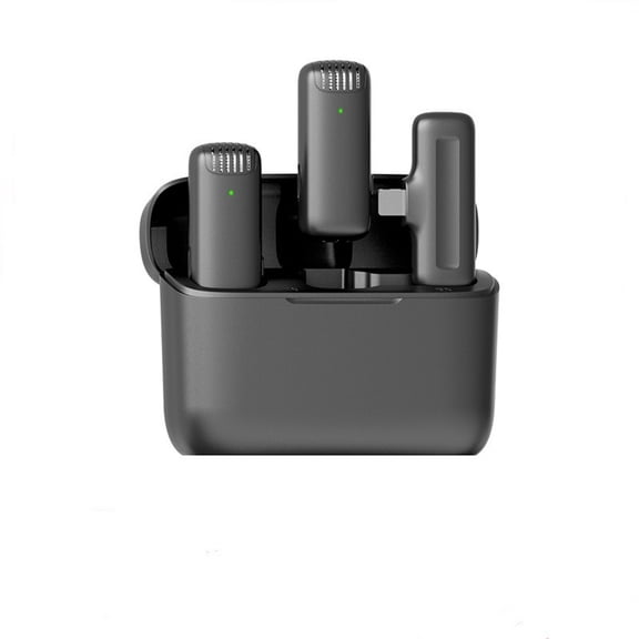 Mini Mic Pro(2 TX + 1 RX + Charging Box Case) Wireless Lavalier Microphone Lapel Lightweight for iPhone 17 16 15 14& Android, ClearVoice Noise Cancelling for TikTok/YouTube/Interviews/Live Streaming