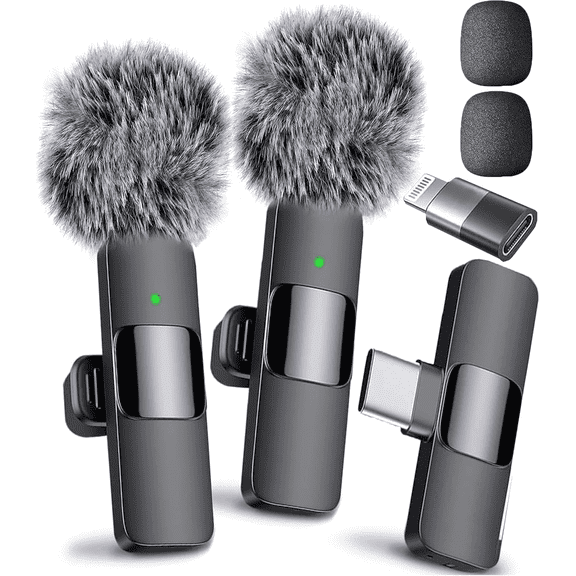 Mini Mic Pro Wireless Lavalier Microphone for iPhone and Android