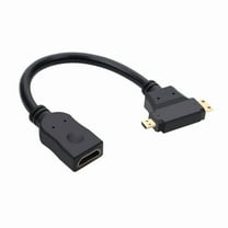 Mini/Micro HDMI to HDMI Adapter Gold Plated Connectors for High Speed Signal Transfer Multiple Device Compatibility