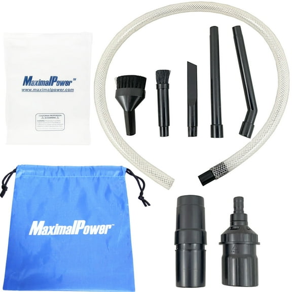 MaximalPower Mini/Micro Vacuum Cleaning Attachment Tool Details Kit 8-PC Set Compatible with Bissell Miele Shark Combo Packs (8-PC Kit+Bag)