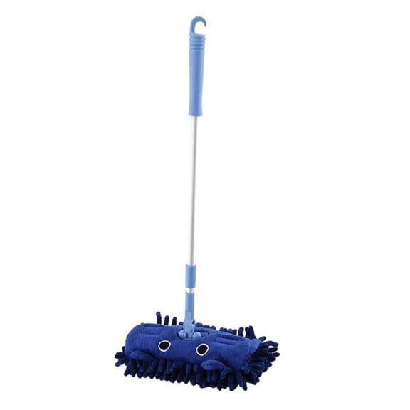 Mini Microfiber Chenille Cartoon Flat Dust Mop for Children,Detachable,360 degree rotation