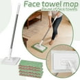 thumbnail image 1 of Mini Microfiber Cleaning Mop for Easy Dusting and Mopping, 1 Mop Handle + 3 Reusable Washable Pads, Random Colors (70cm), 1 of 3