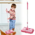 thumbnail image 1 of Mini Microfiber Flat Mop for with Detachable Head and 360° Rotation, Extendable Handle for Floor, Window, and Car Cleaning, 1 of 7