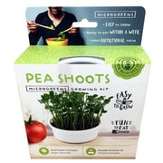 Mini Microgreens Growing Kit - Pea Shoots - Grow Your Own Organic Gourmet Micro Greens Indoors Salad, Sandwich & Garnish - Easy & Fun - Great Gift or Stocking Stuffer