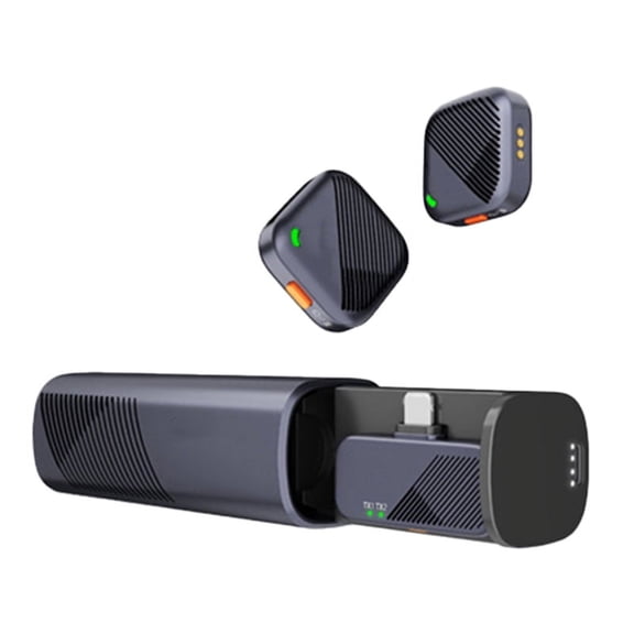 Mini Microphone 2.4GHz Wireless Microphone System Receiver Transmitter for Vlog Live Streaming Portable Mic B