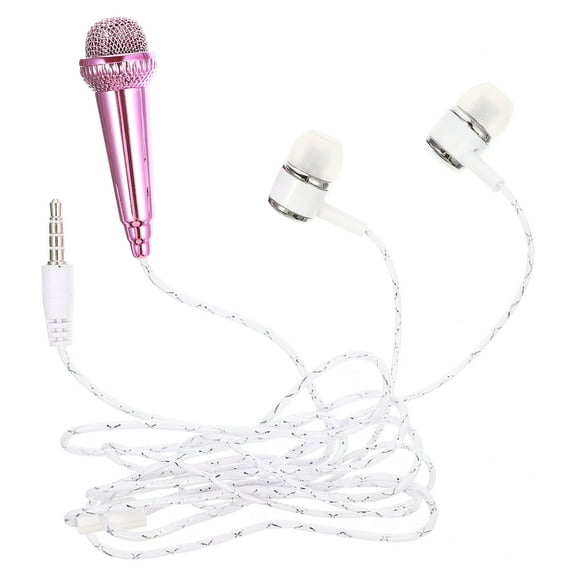 ifundom Portable Rosy Tiny Microphone for Home Phone Recording and Singing
