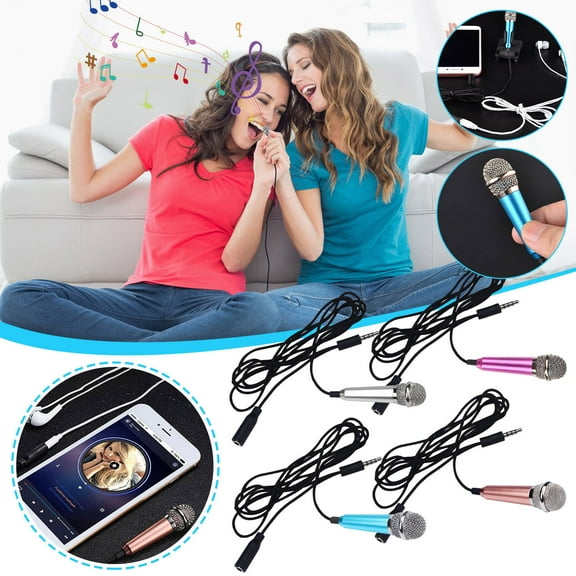 Mini Microphone Portable Vocal Microphone Mini Convenient Microphone for Mobile Phone Laptop Notebook
