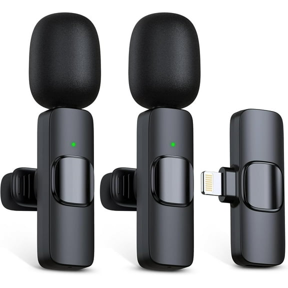 Mini Microphone for 7-14 iPad, 2 Pack Lavalier Microphone Plug-Play Lapel Clip- Mic for Recording, Live Streaming, Podcast, , YouTube, Vlog