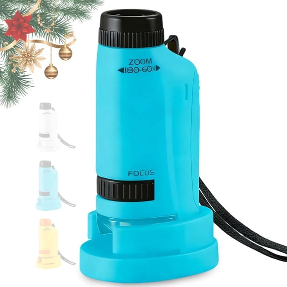 Mini Microscope, 2026 New Little Scientist Miniscope, Your Little Scientist Microscope with LED Light for Children (White)