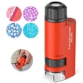 thumbnail image 1 of Mini Microscope for Kids, Pocket Microscope LED Light Handheld Small Lightweight Kid Microscope with Storage Bag, 1 of 8