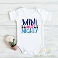 thumbnail image 1 of Mini And Mighty Bodysuit, Little Warrior Baby Gift, Little Warrior , Nicu Grad Bodysuit, Hospital Outfit, Nicu Graduate, Preemie Cute And Cool Baby Bodysuit, Baby Bodysuit Lat 4424, 1 of 3