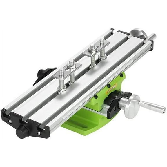 Mini Milling Machine Work Table Vise Portable Compound Bench X-Y 2 Axis Adjustive Cross Slide Table for Bench Drill Press 12.2"-3.54" (310mm 90mm)