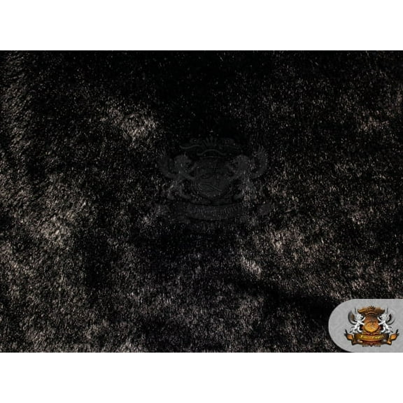 Mini Minky Shaggy BLACK Fabric / 54" Wide / Sold by the yard