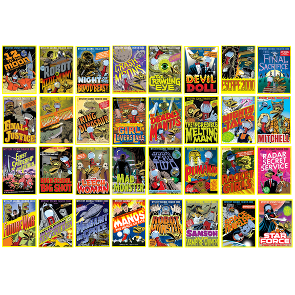 Mini-Misti Episode Stickers - 32 Vinyl Stickers - Mystery Science Theater