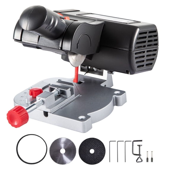 Mini Miter Saw 2-5/16", 90W Benchtop Cut Off Saw with 2 Blades, 0-45 ...