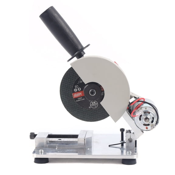 Mini Miter Saw 4 inch Electric Cut-Off Chop Saw with 2 Circular Blade Adjustable 0-45 Bevel Sliding Compound Miter Multi-Material Cuts for Metal Wood Plastic Compound Cutting