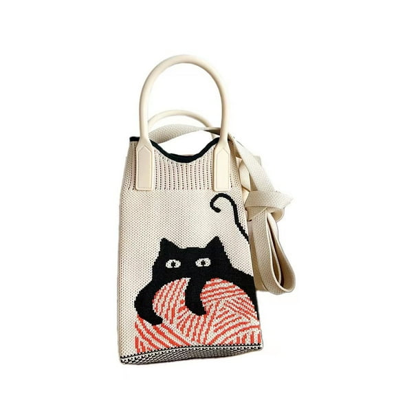 Mini Mobile Phone Bag Women Lightweight Crossbody All Season Handbag Knitted Bag