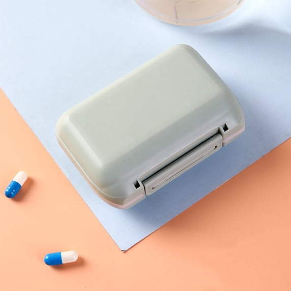 Mini Moisture Proof Travel Organizer Box 7 Day Pill Case with Compartments, Portable Small Storage for Vitamins, and Accessories
