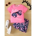 thumbnail image 1 of Mini Mojo Girls' Pretty & Smart Floral Pattern 2pcs Tee & Shorts Set Polyester Summer, 1 of 6