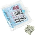 thumbnail image 1 of Mini Money Saving Binder with 25 Envelopes, $1000 Savings Challenge Book, Portable Budget Tool (Blue, 1 Pack), 1 of 8