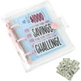 thumbnail image 1 of Mini Money Saving Binder with 25 Envelopes, $1000 Savings Challenge Book, Portable Budget Tool (Pink, 1 Pack), 1 of 9