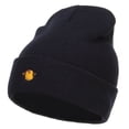 thumbnail image 1 of Mini Monkey Embroidered Long Beanie - Navy OSFM, 1 of 5