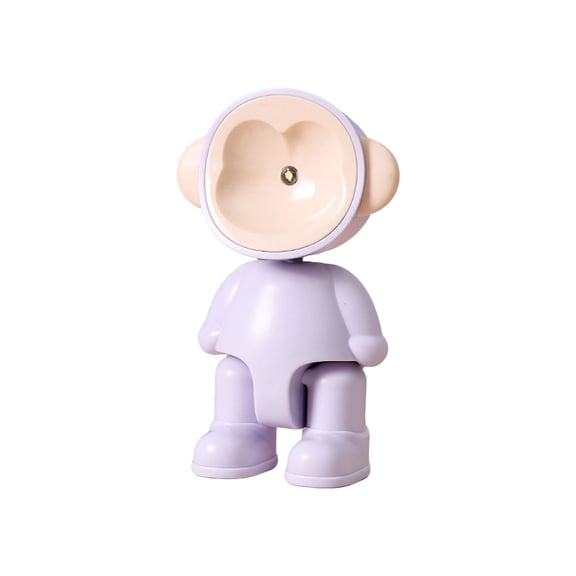 Mini Monkey LED Ambient Light, Desktop Decoration Warm White Night Light, Cute Small Mood Lamp for Home, Office, and Gift Ideas, Battery-Powered Compact Light