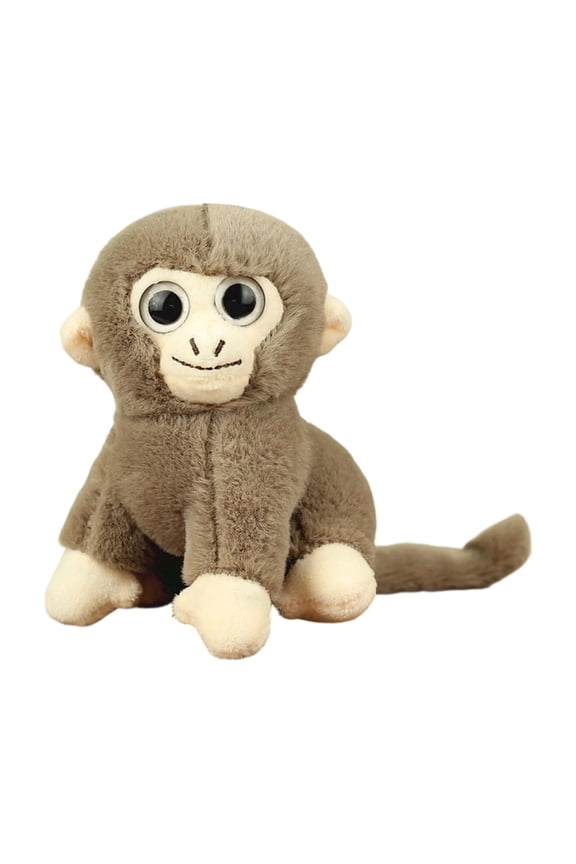 Mini Monkey Plush Keychain Cute Simulated Golden Monkey Stuffed Animal Pendant Backpack Charm Small Gift for Students and Friends Perfect Party Favor Camel