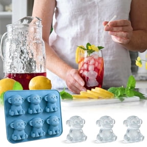Mini Monkey Silicone Ice Mould, Cute Ice Cube Tray for Whiskey, Cocktails, Coffee, Drinks, Parties & Bar