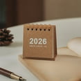 thumbnail image 1 of Mini Monthly Desk Calendar 2025-2026,15-Month Mini Desktop Standing Calendar from October 2025 to December 2026,Calendar with Twin-Wire Binding & Julian Dates,2.5x2.7inch, 1 of 6