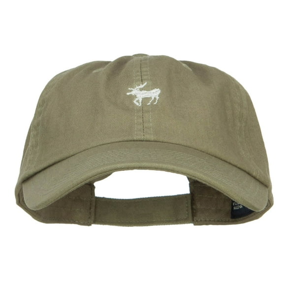 Mini Moose Embroidered Low Cap - Olive OSFM