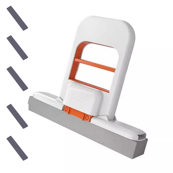 Mini Mop Handheld Self-Squeeze,Portable Lazy Hand Wash-Free Strong Absorbent Wet & Dry Use, Cleaning kit for Kitchen Bathroom Tableware Desktop Glass