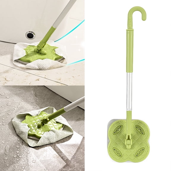 Mini Mop with Clip-On Handle, Wash-Free Replaceable Cleaning Tool for Floor and Wall, Lazy Household Wipe Mop