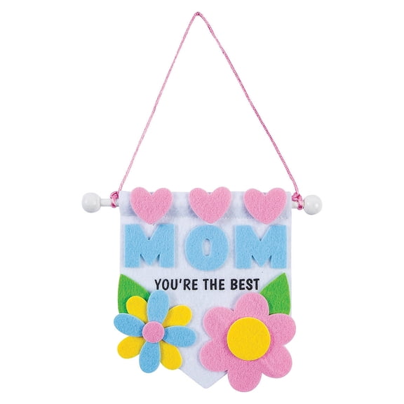 Mini Mothers Day Banner Craft Kit, Craft Kits, Mother's Day, 12 Pieces