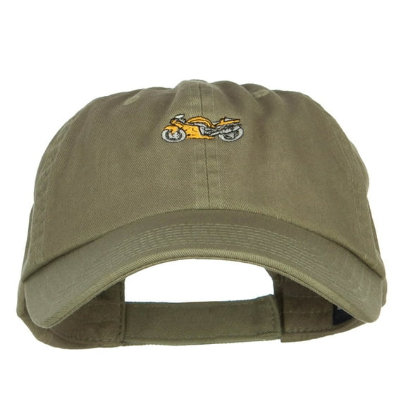 Mini Motorcycle Embroidered Low Cap - Olive OSFM