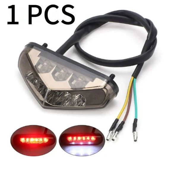 Mini Motorcycle LED Tail License Light 12V Rear Brake Lamp For Dirt Bike ATV Chopper Scooter Cruiser Moto Number Plate Taillight