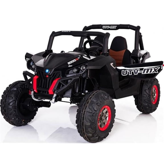 Mini Motos 4 x 4 in. 12V UTV with Remote Control, Black - 2.4 Ghz