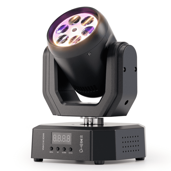 Mini Moving Head DJ Light 4-in-1 LED Bee Eye Beam Effect with DMX512,Remote Control,Sound Activated & Master-Slave Modes for Stage, Party,Disco,Nightclub & Wedding Events