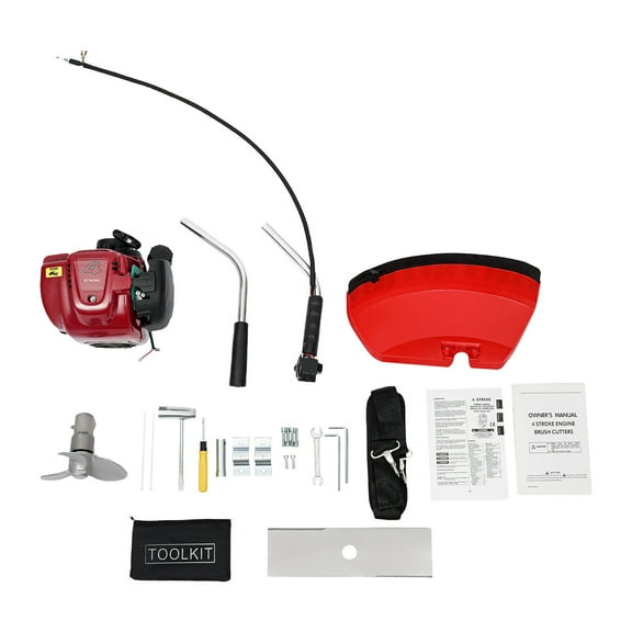 Mini-Mower for Lawn Care and Yard Work Grass Trimmer/Edger+4-stroke Engine 2in1, 4-stroke Engine Powered Grass Trimmer