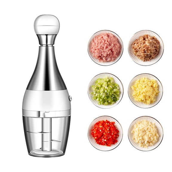 Mini Multi-Functional Stainless Steel Deluxe Cutter Garlic - Easy to Clean, for Chopping Garlic, Onions, Potatoes, Peppers