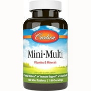 Mini-Multi, Vitamins & Minerals, Iron-Free, 180 Mini Tablets, Carlson