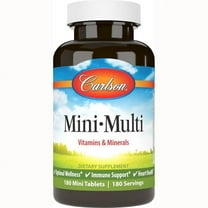 Mini-Multi, Vitamins & Minerals, Iron-Free, 180 Mini Tablets, Carlson